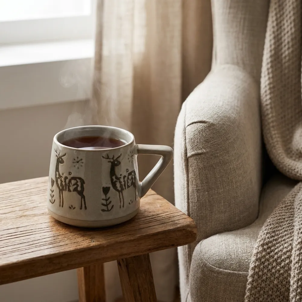 Botanical Ceramic Coffee Mugs