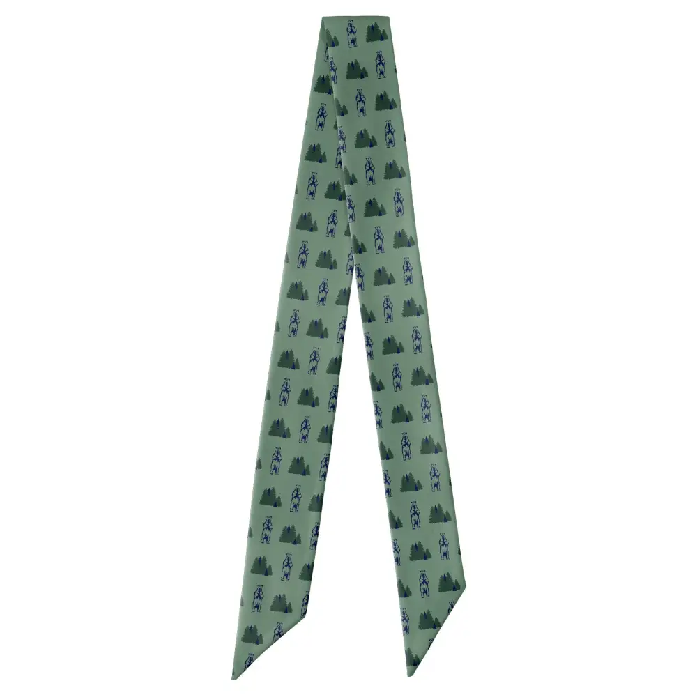 Bear in the Woods Motif Hair Scarf