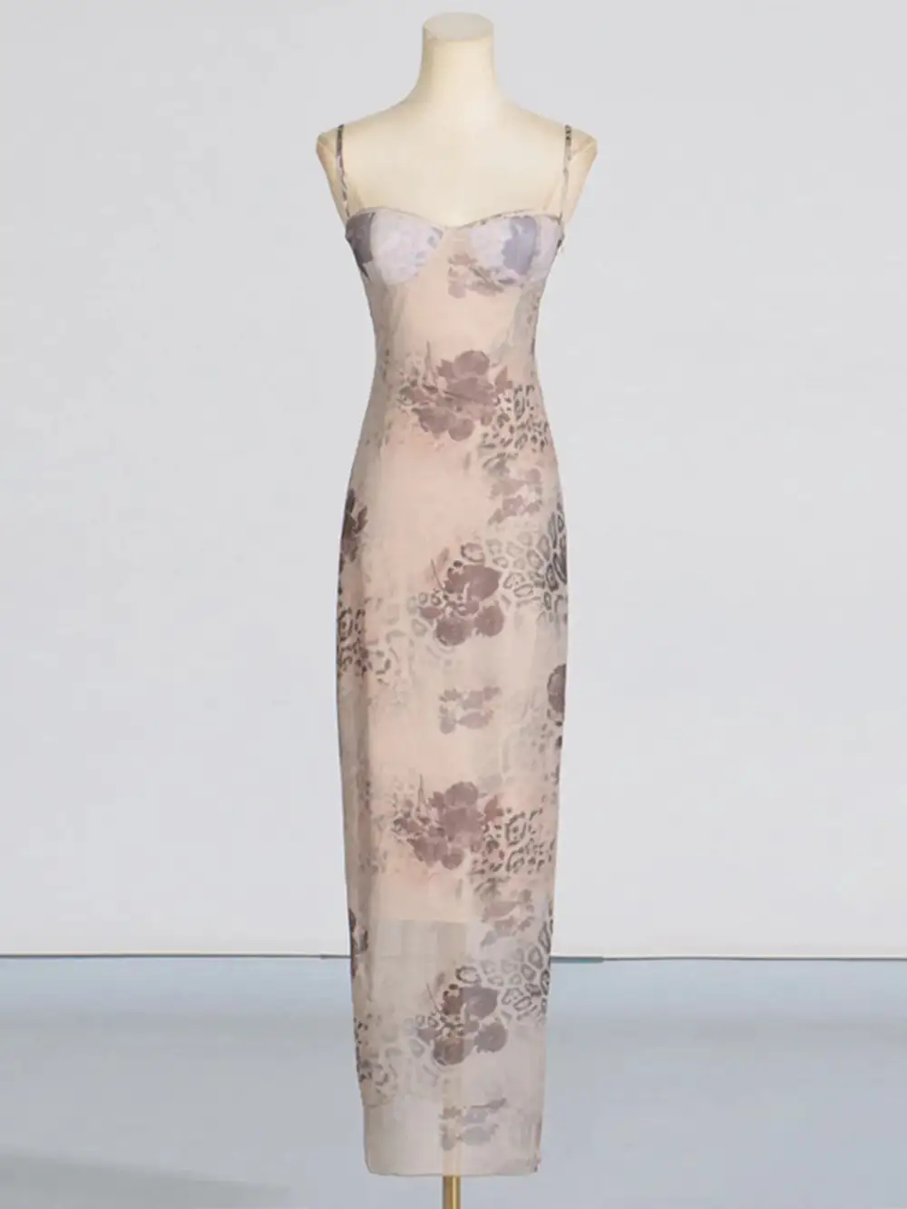 Drape Printed Maxi Dress