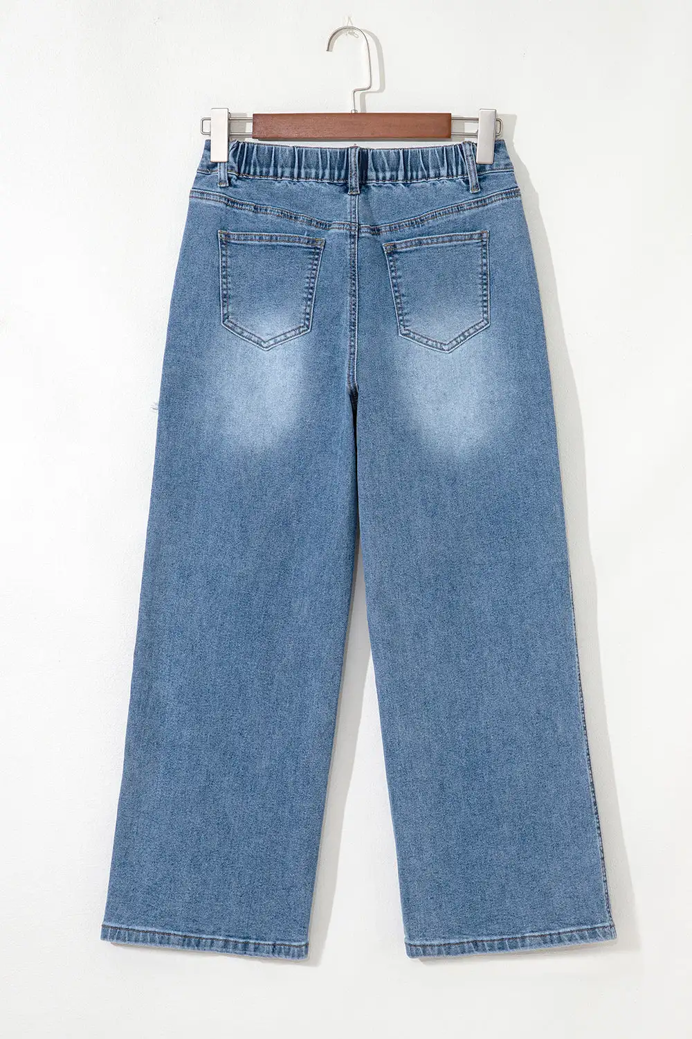 Casual Ribbed Denim Jeans