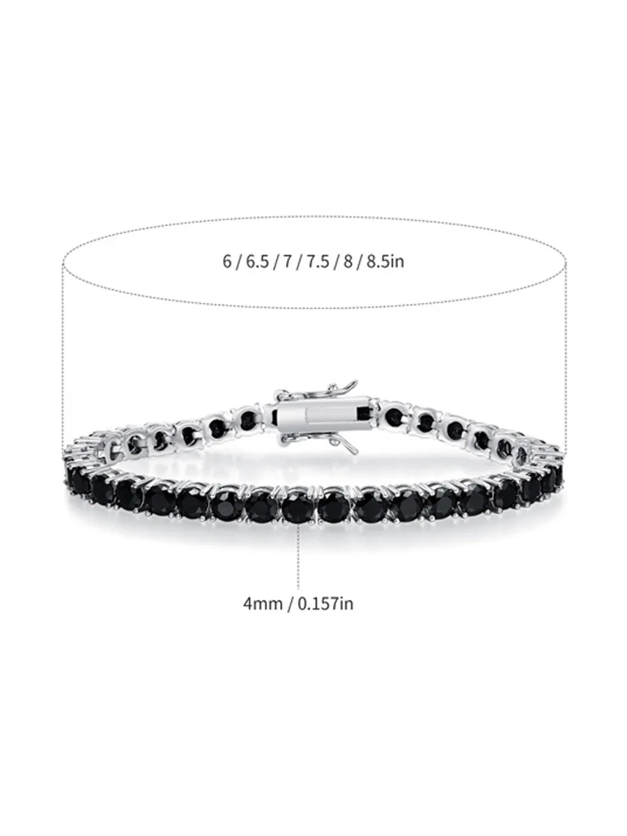 Eliza Black Diamond Buckle Bracelet