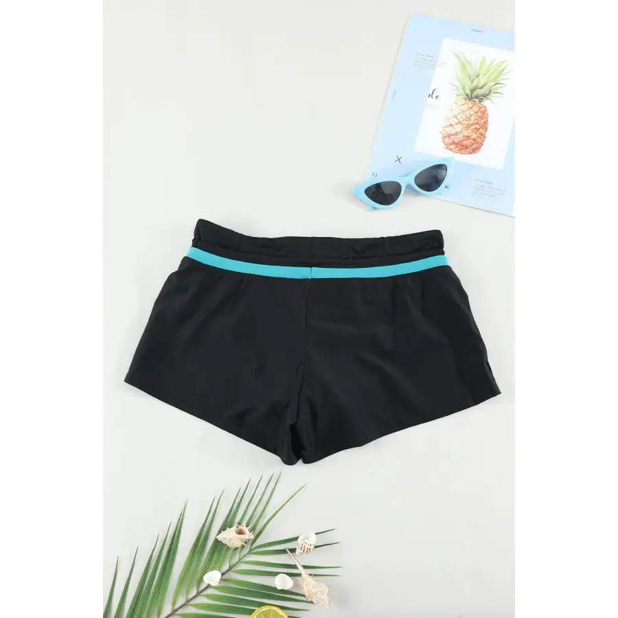 Women's Polished Drawstring Shorts Swim Bottom