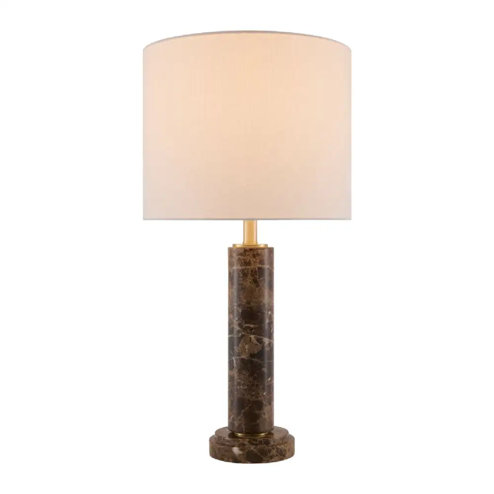 Brushed Marble Tube Table Lamp