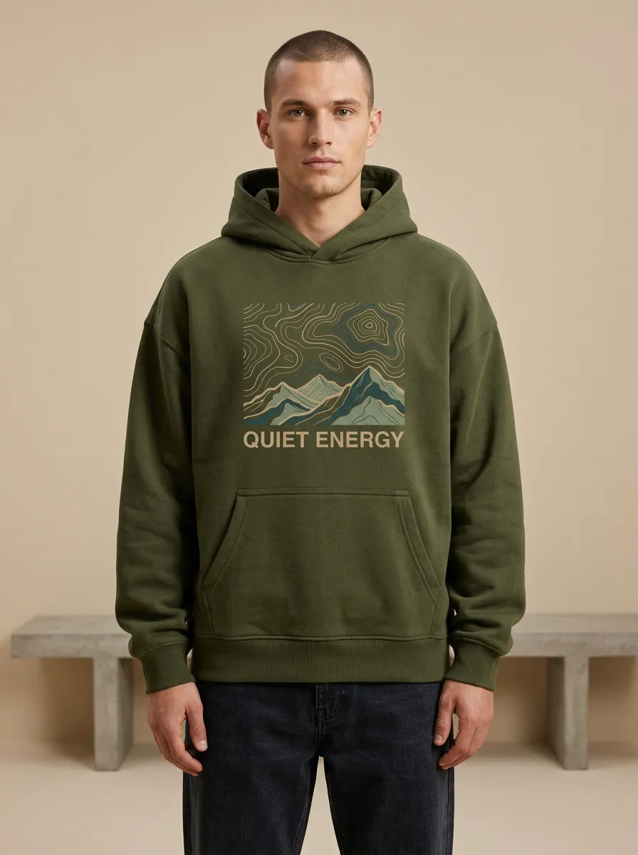Nature Quiet Energy Mountain Topographic Hoodie