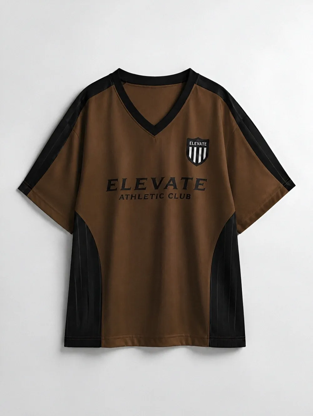 Unisex Elevate Athletic Club Logo Printed V-Neck Jersey Shirt