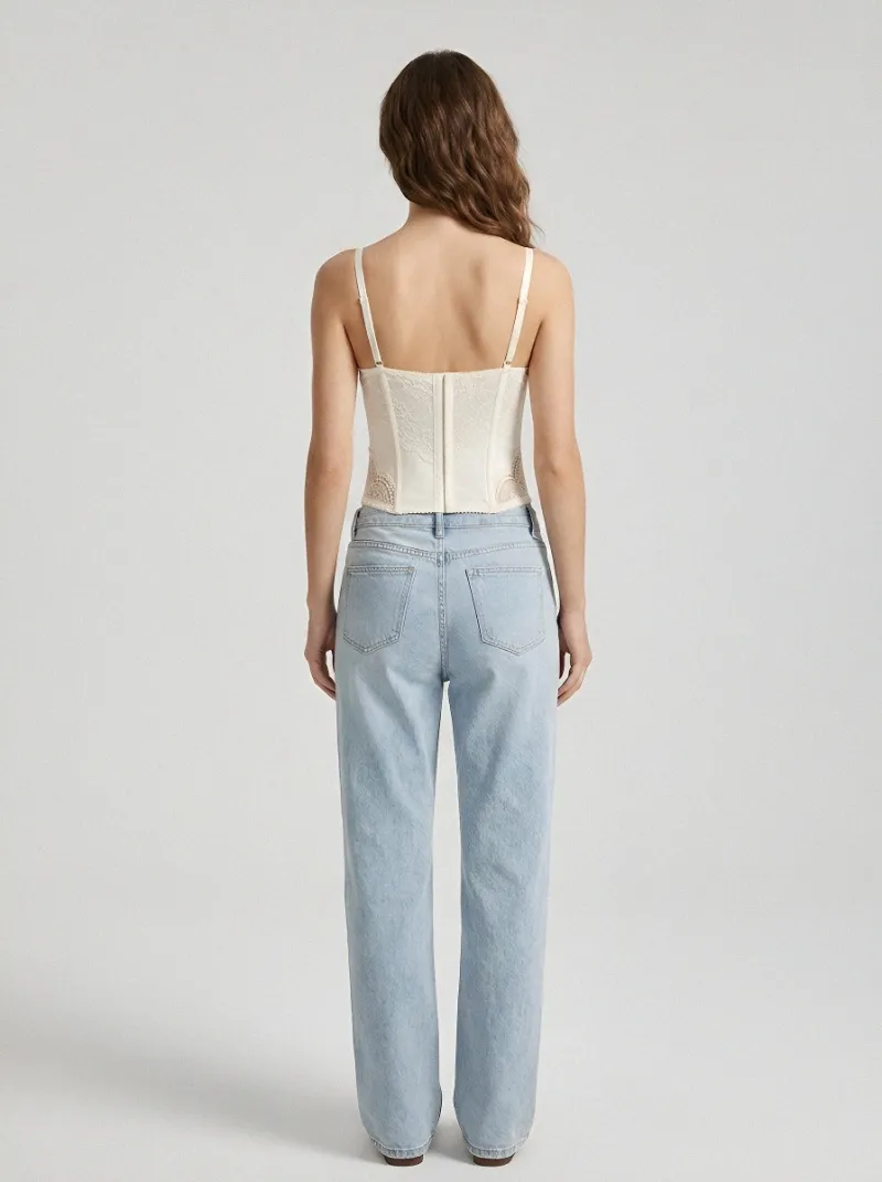 Vintage Floral Women's Corset Top