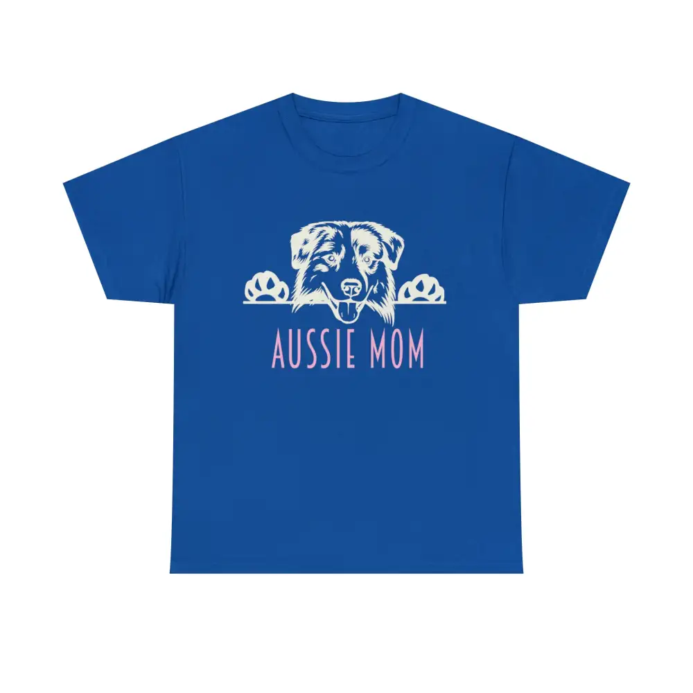 Aussie Mom with Australian Shepherd Dog