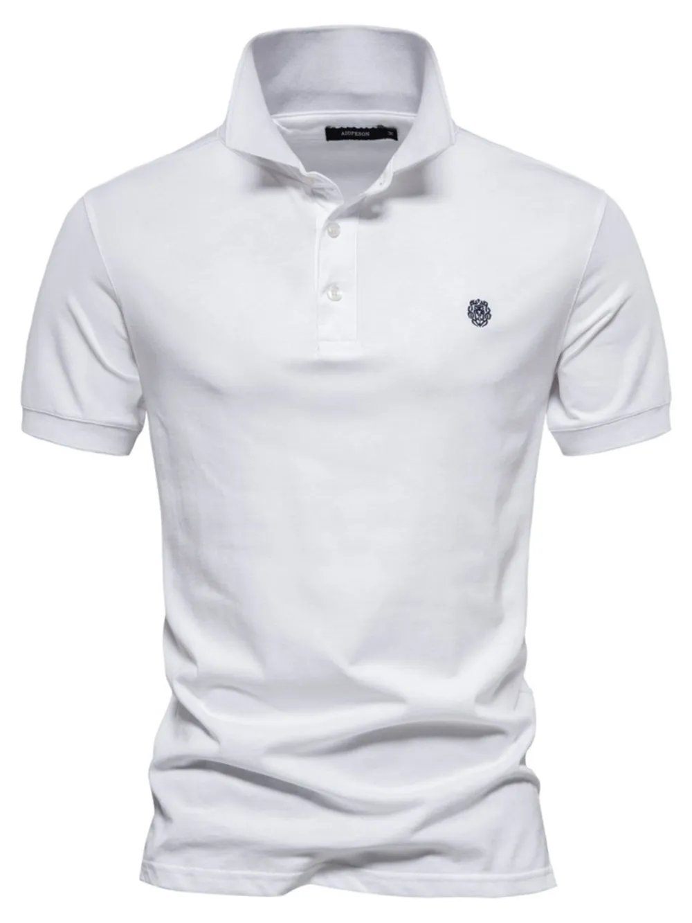 Loose Fit Collared Short Sleeve Polo Shirt