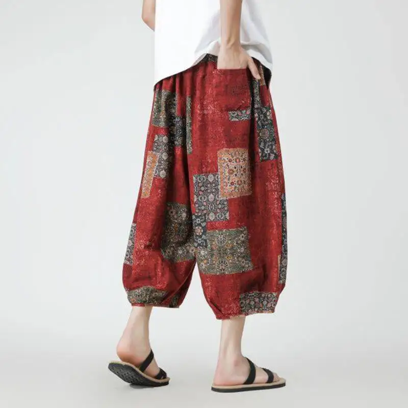 Patchwork Pocketed Pants