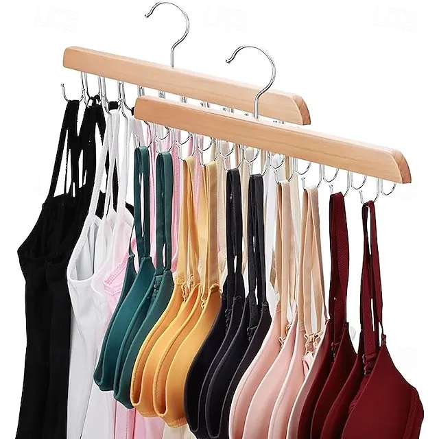 Rotating Wooden Accessory Closet Hanger