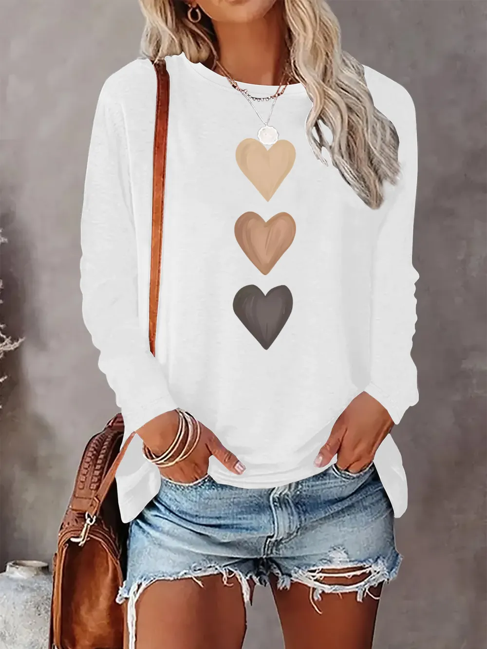 Minimalist Heart Printed T-Shirt