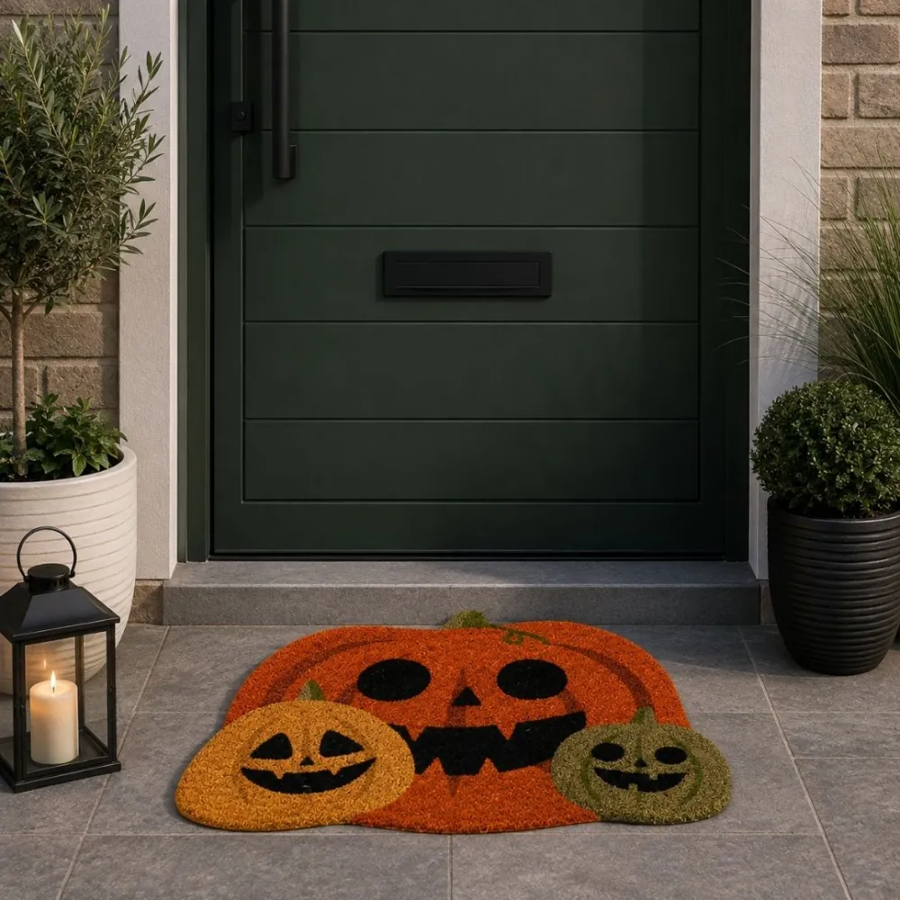 Pumpkin Pattern Coir Door Mat