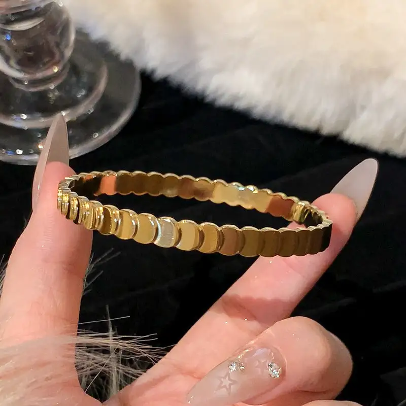 Faceted Domed Link Bracelet Set