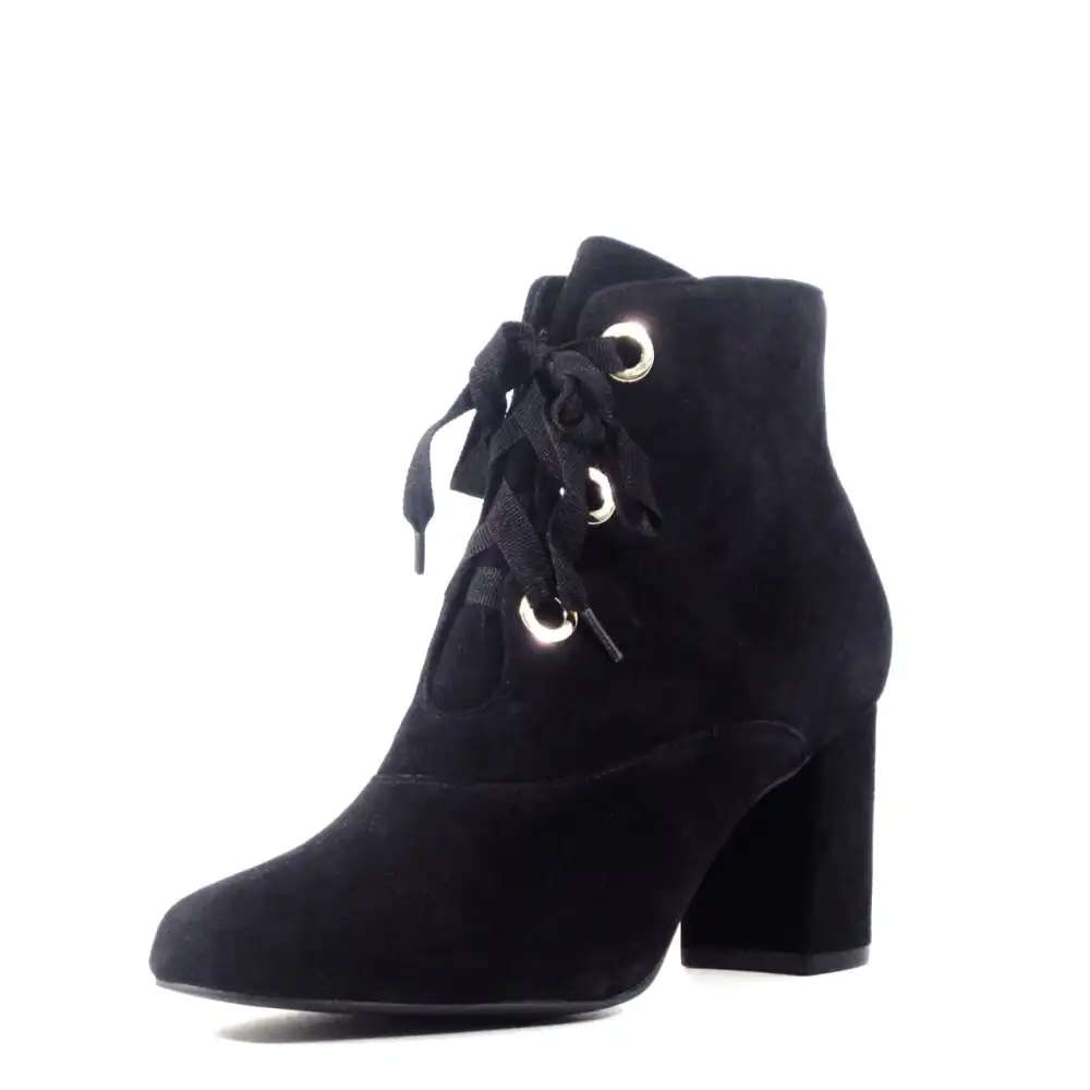 Suede Lace Up Ankle Boots