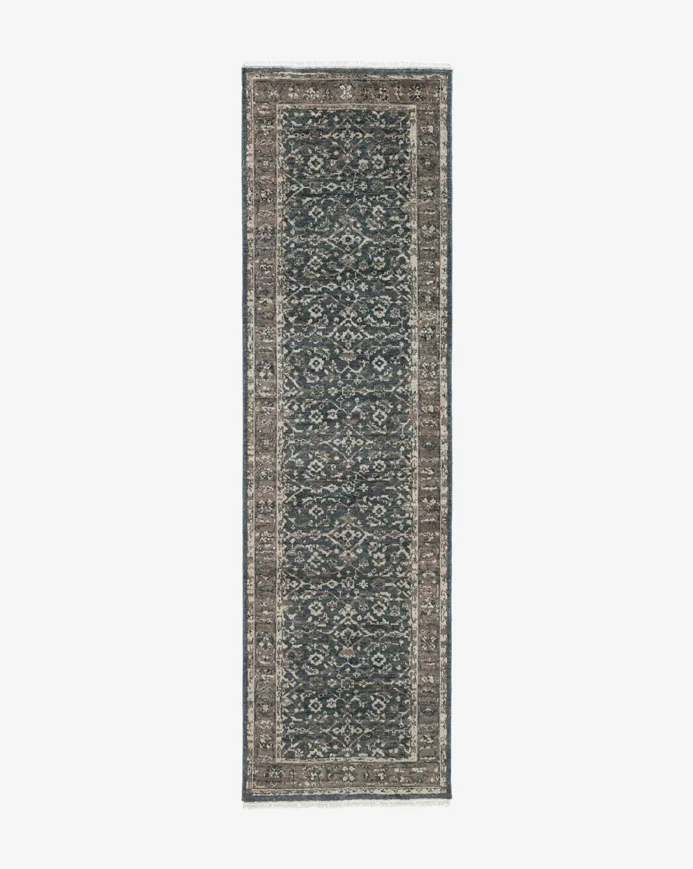 Bordered Classic Hand-Knotted Wool Area Rug