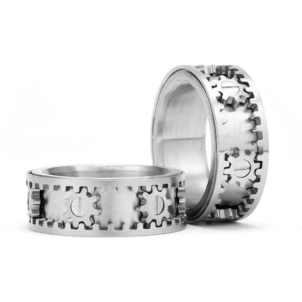 Men's Gear Spinner Ring