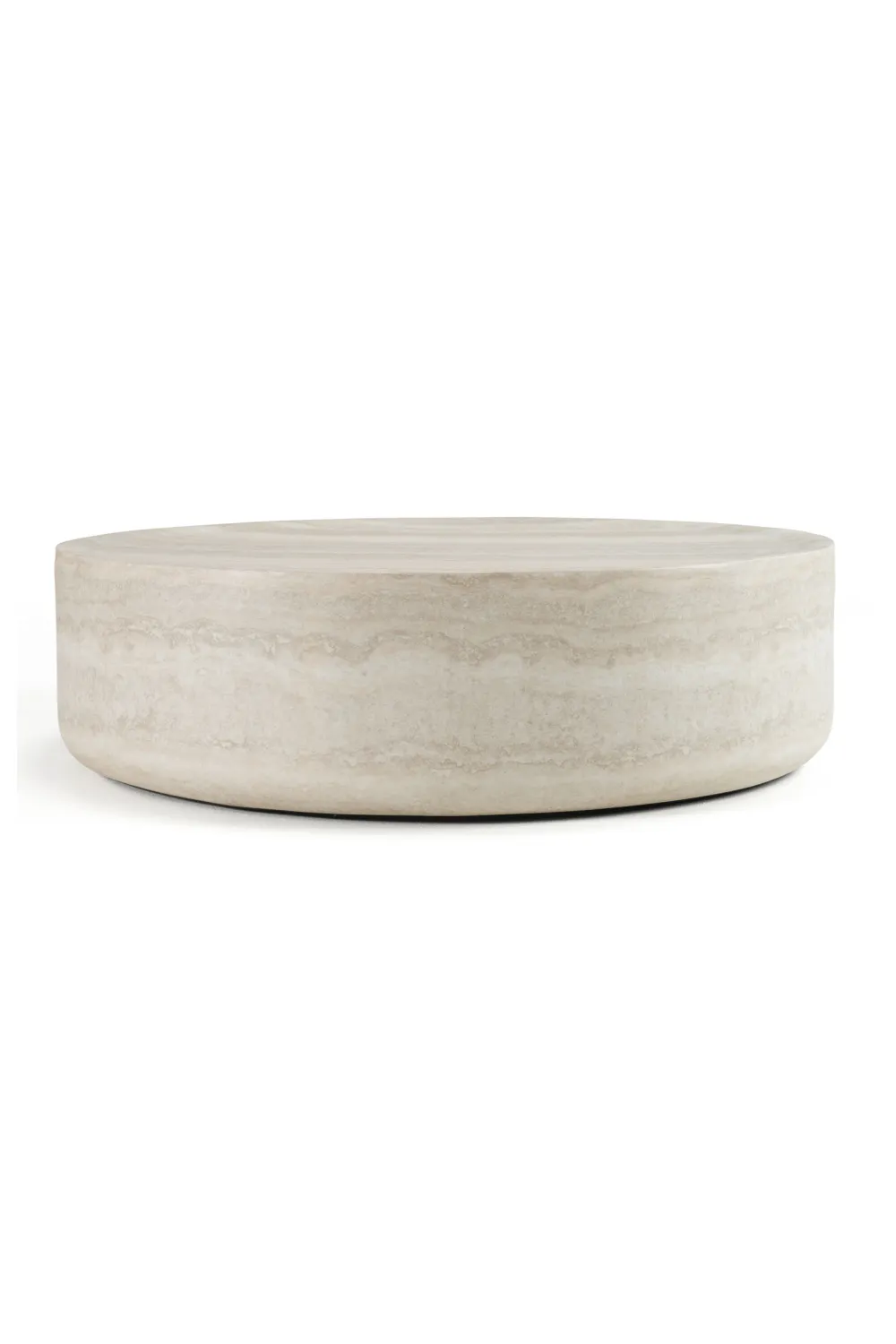 Round Travertine Coffee Table