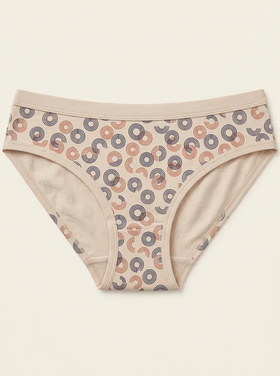 Women's Printed Underwear with Geometric Detail