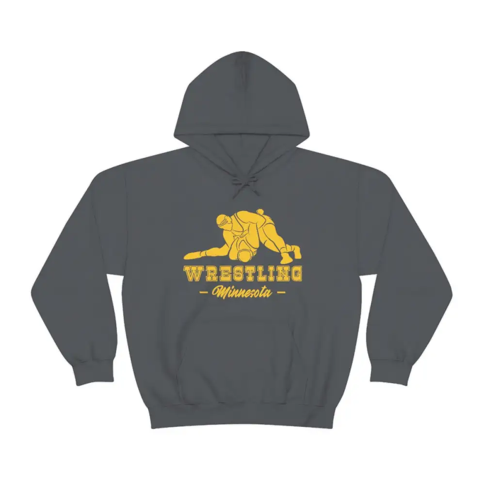 Clean Lettering Wrestling Graphic Pullover Hoodie