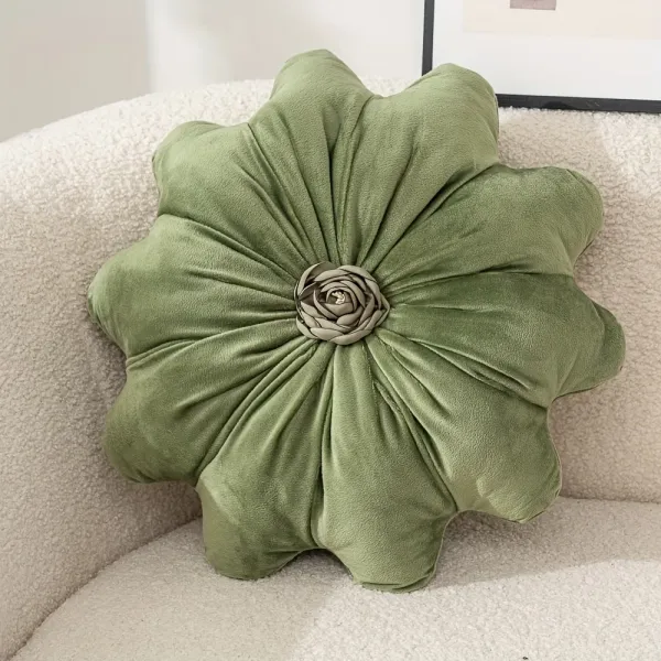 Velvet Flower Throw Pillow