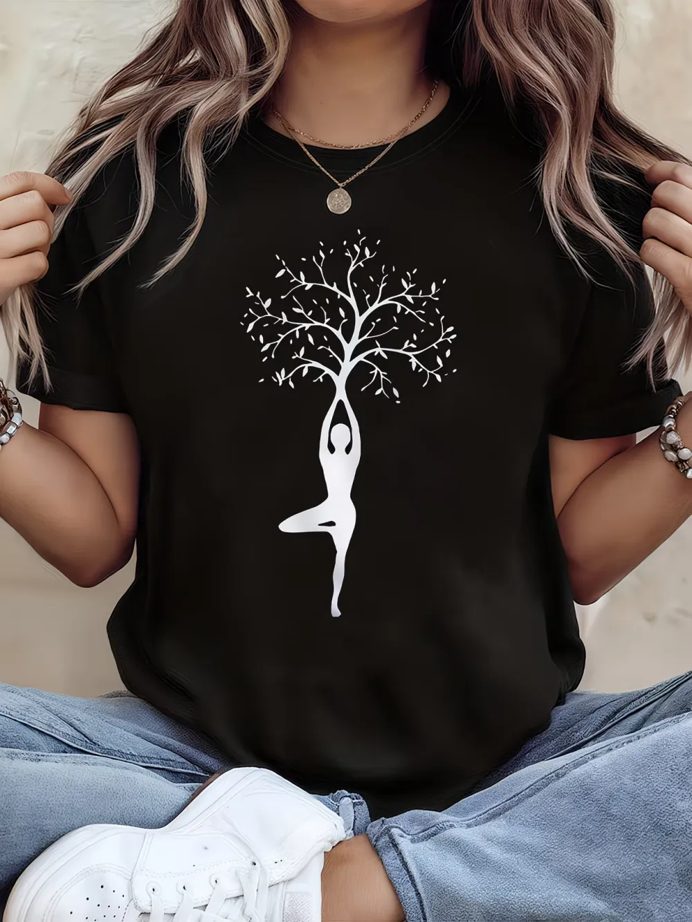 Minimalist Yoga Silhouette T-Shirt