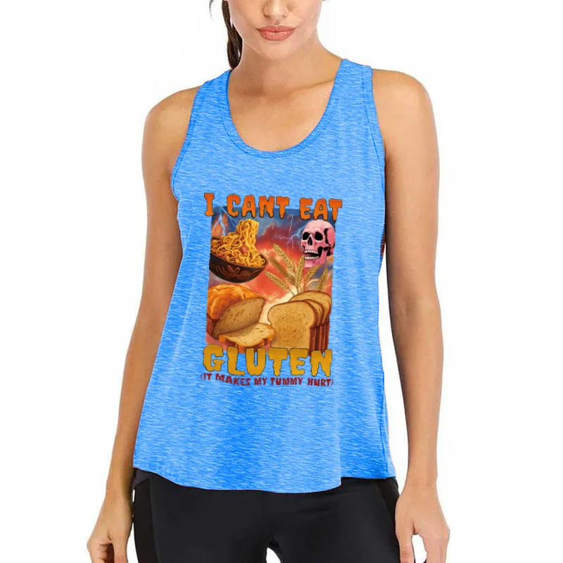 I Can T Eat Gluten Funny Meme Athletic Tank