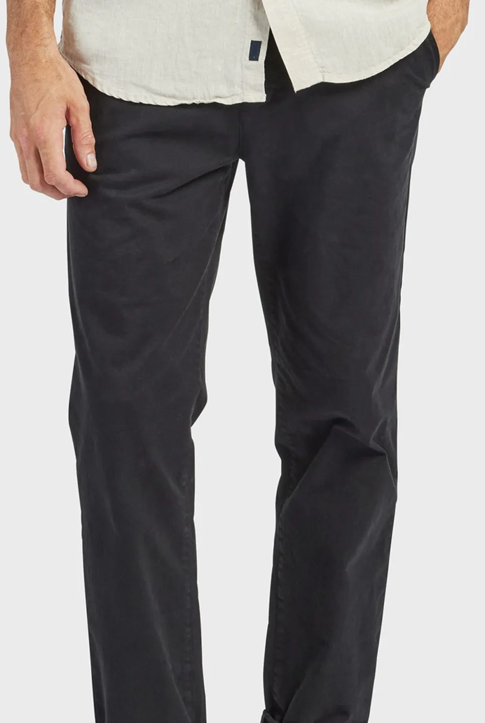 Tailored Fit Textured Cotton Casual Trousers