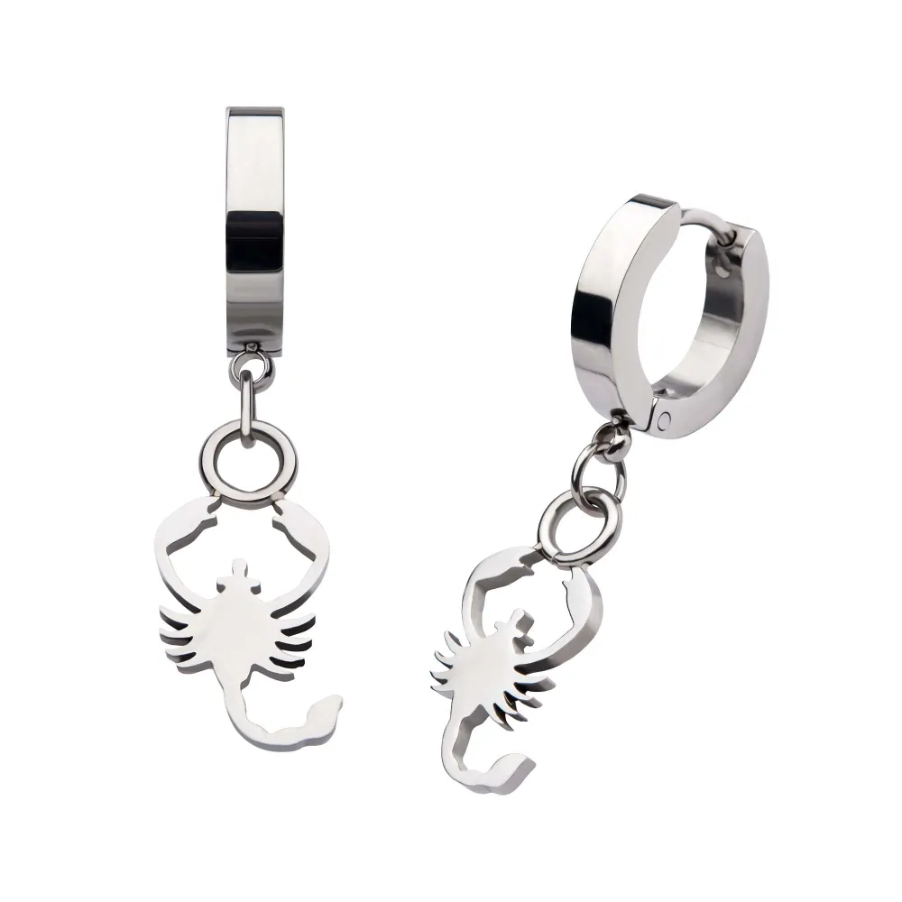 Scorpion Huggie Drop Earrings