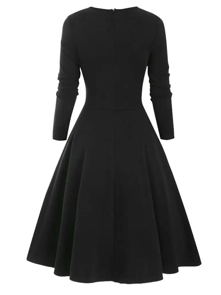 Layered Bow Swing Swing Dress