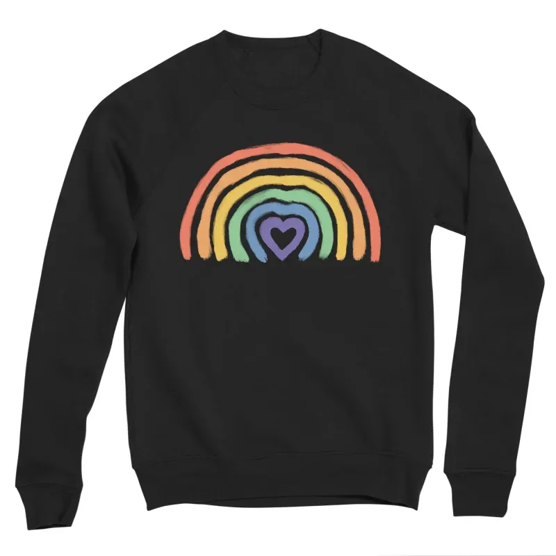Colorful Rainbow and Heart Design Sweatshirt