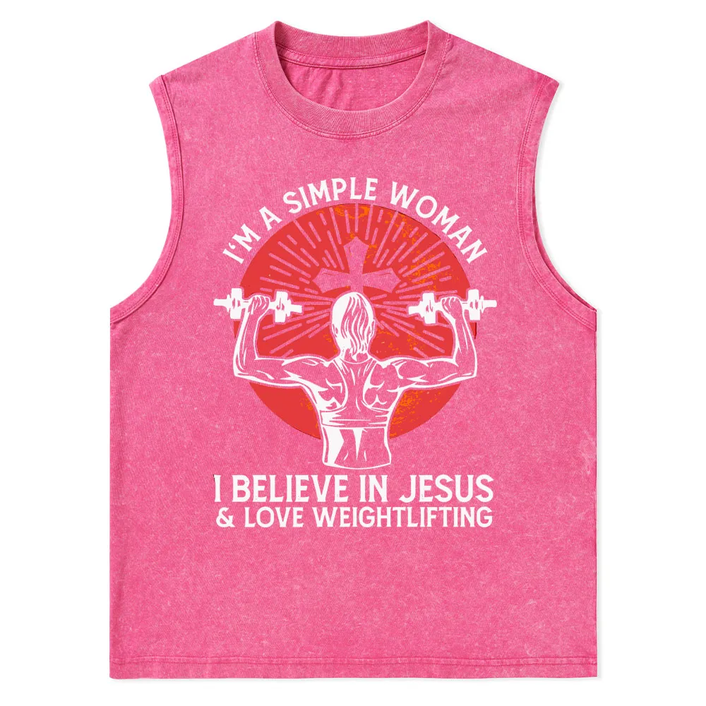 I'm A Simple Women I Believe In Jesus Christian Tank Top