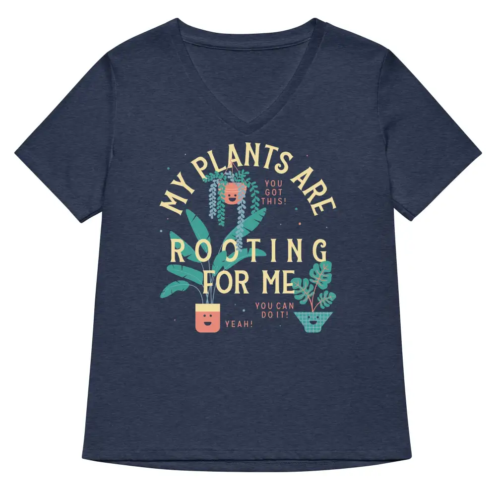 Rooting Plant V Neck Tee