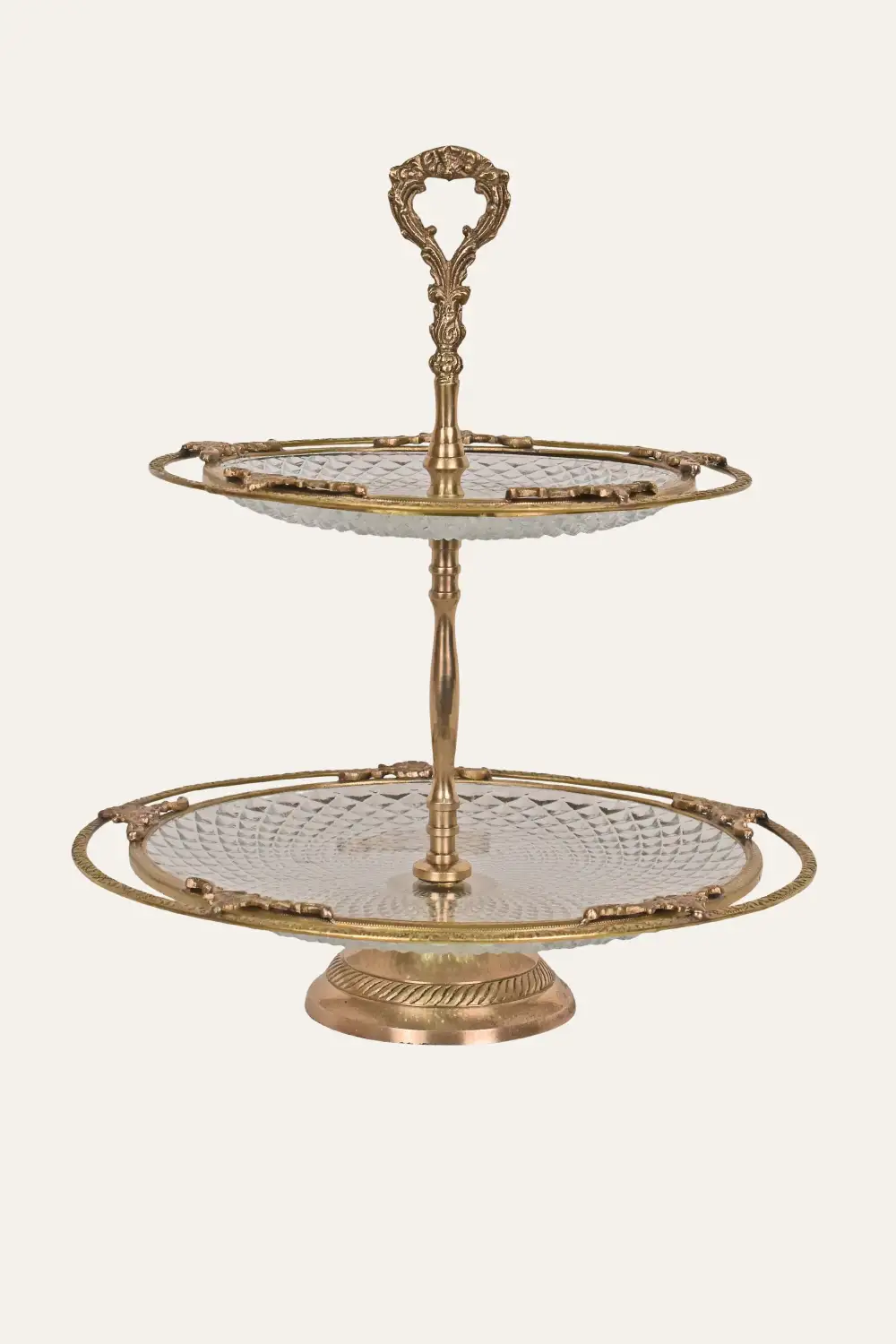 Antique Brass Tiered Cake Stand
