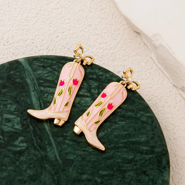 Western Floral Cowboy Boot arrings