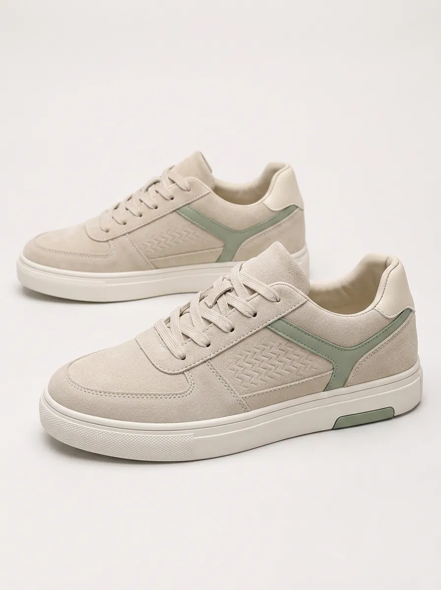 Men's Casual Geometric Embossed Patterned Skate Shoes