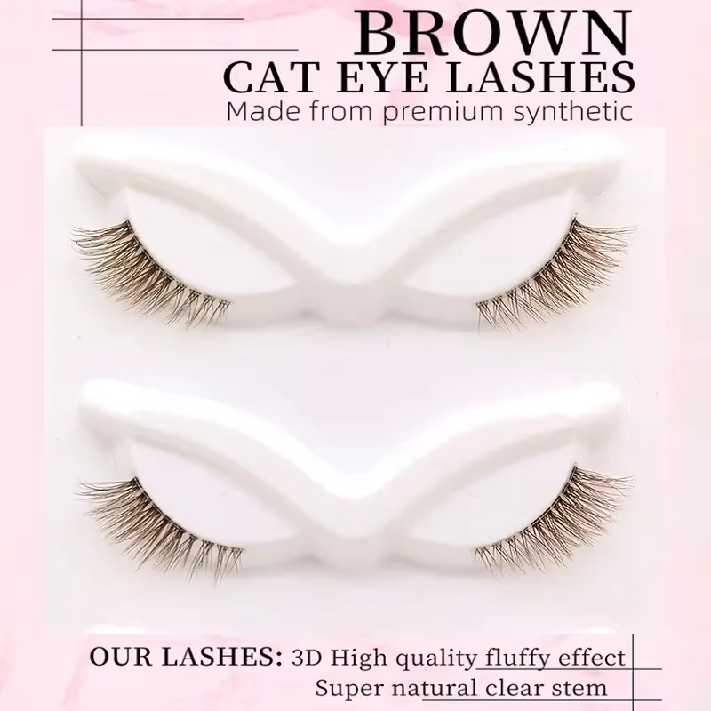 Lightweight & Fluffy Natural Brown Lashes