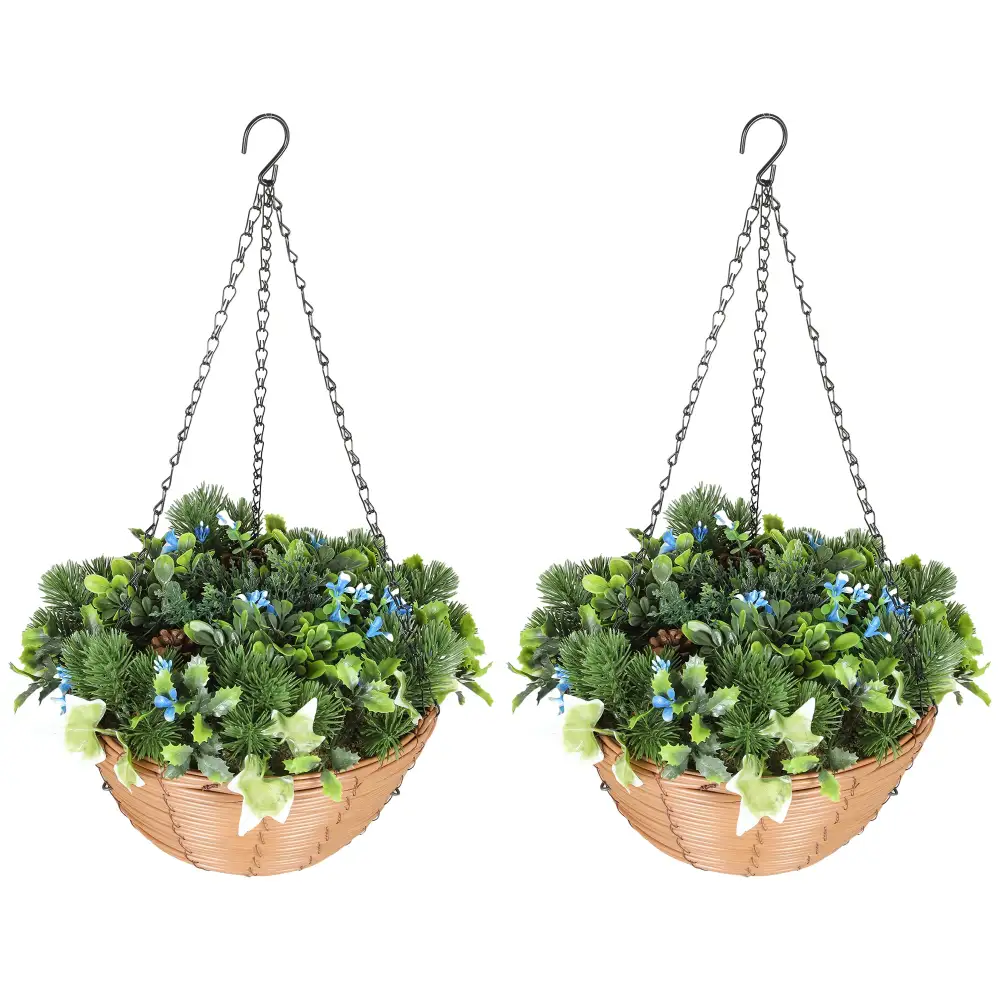 Wall Mounted Hanging Faux Floral Display