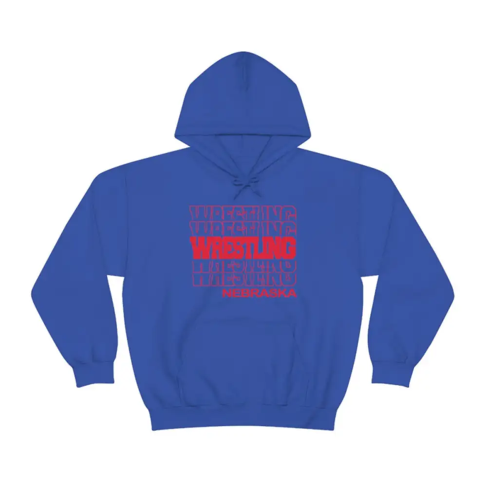 Modern Stacked Wrestling Graphic Pullover Hoodie