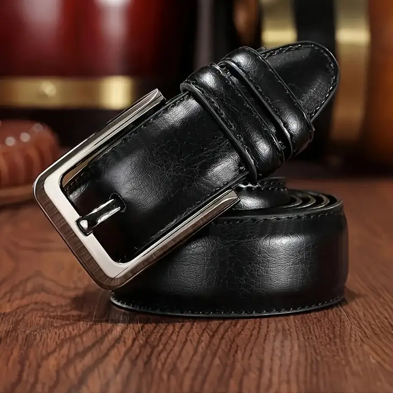 Pin Buckle Leather Casual Men's Belt