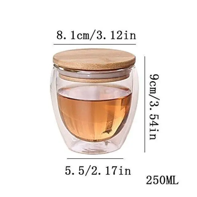 Insulated Glass Drinkware Set Table