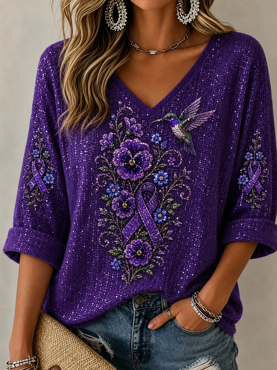 Women's Casual Floral Print Top