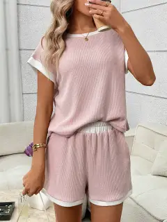 Relaxed Refined Pocketed Top and Shorts Matching Set