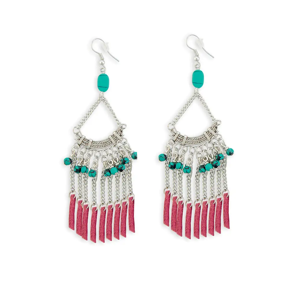 Graphic Decorative Woven Statement Earrings