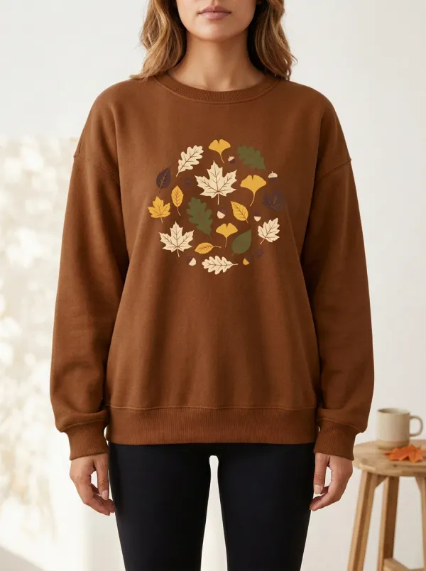 Crafted Printed Acorn Graphic Sweatshirt