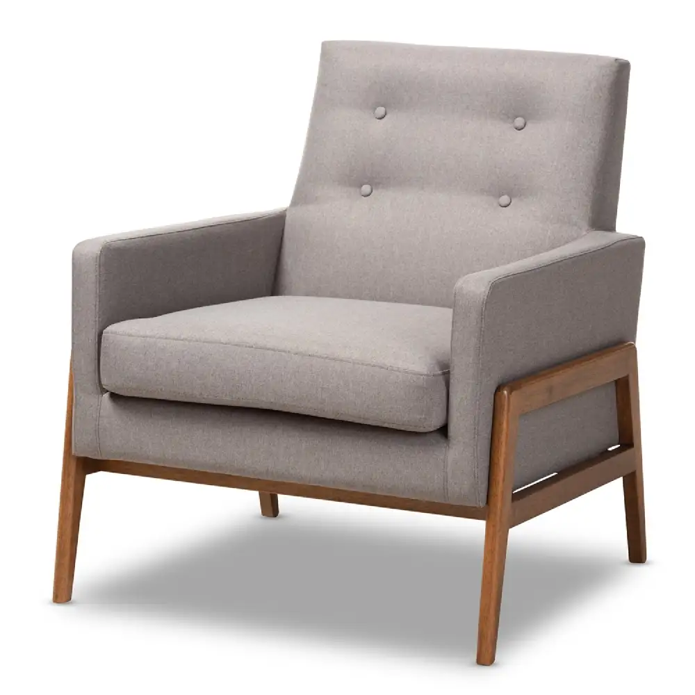 Button-Tufted Back Lounge Chair
