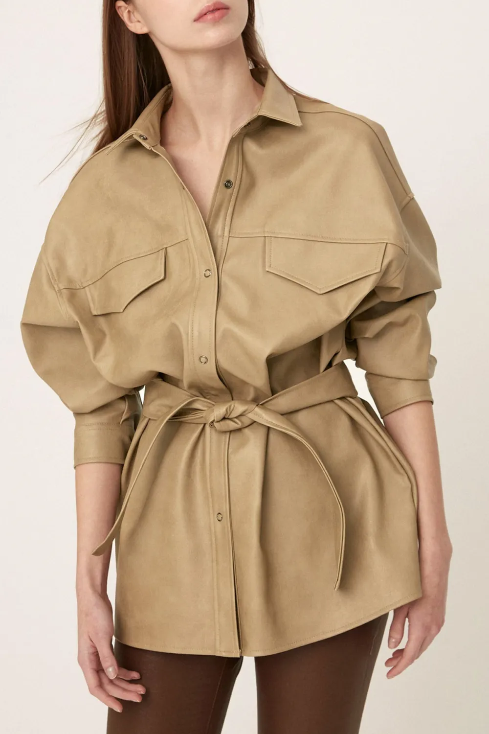 Pleather Oversized Jacket
