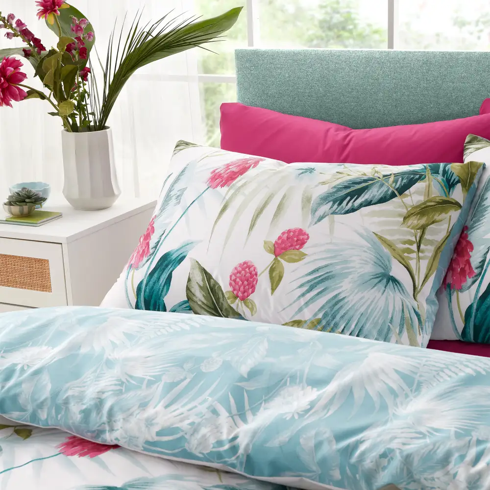 Fresh Bedroom Reversible Floral Linen Duvet Cover Set