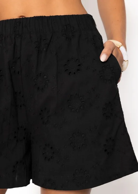 Black Lace Everyday Shorts