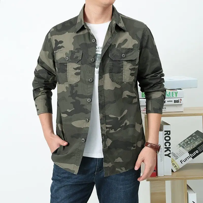 Men's Fashion Camouflage Long-Sleeve Shirt