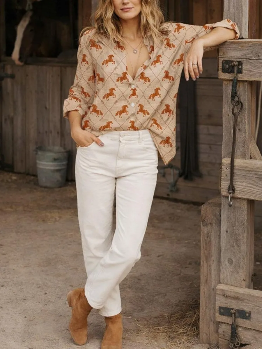 Western Horse Print Shirt
